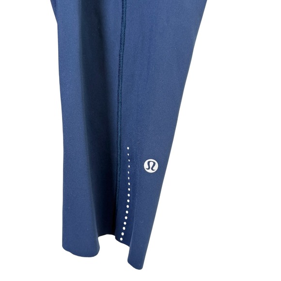 Lululemon Fast And Free Crop II Nulux 19" Leggings Midnight Navy Size 10 Running - Picture 3 of 6